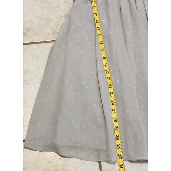 Ann Taylor Size 2 Coin Grey Polka Dot Tulle Strapless Sweetheart Dress Feminine - Picture 12 of 15